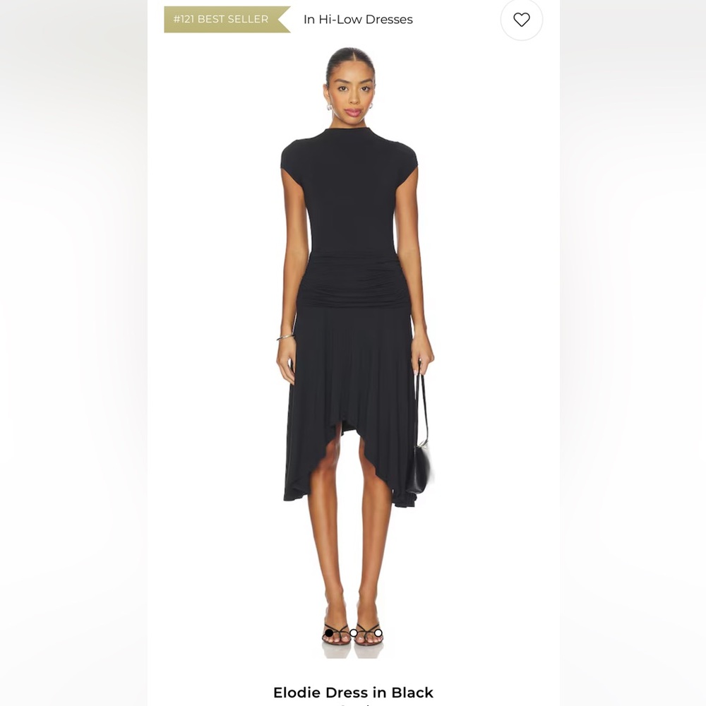 REVOLVE Elodie Black Hi-Low Dress